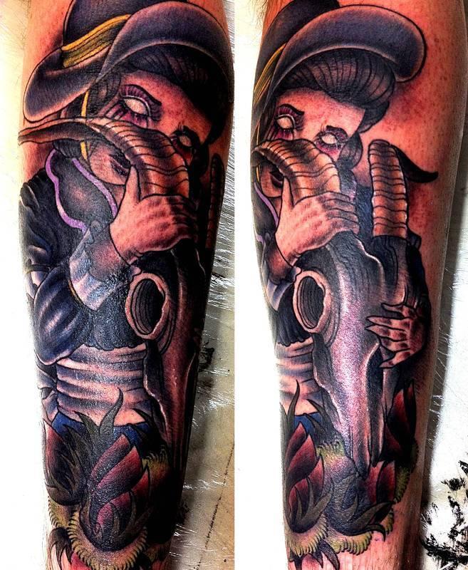 Ram Skull Tattoo by Cree McCahill: TattooNOW Ram Skull Tattoo by Cree McCahill: TattooNOW