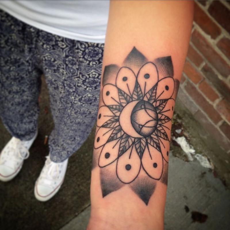 Sun and Moon Mandala by Benjamin Jenness TattooNOW