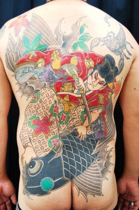Japanese Tebori Tattoo Backpiece by Horishin: TattooNOW Japanese Tebori Tattoo Backpiece by Horishin: TattooNOW