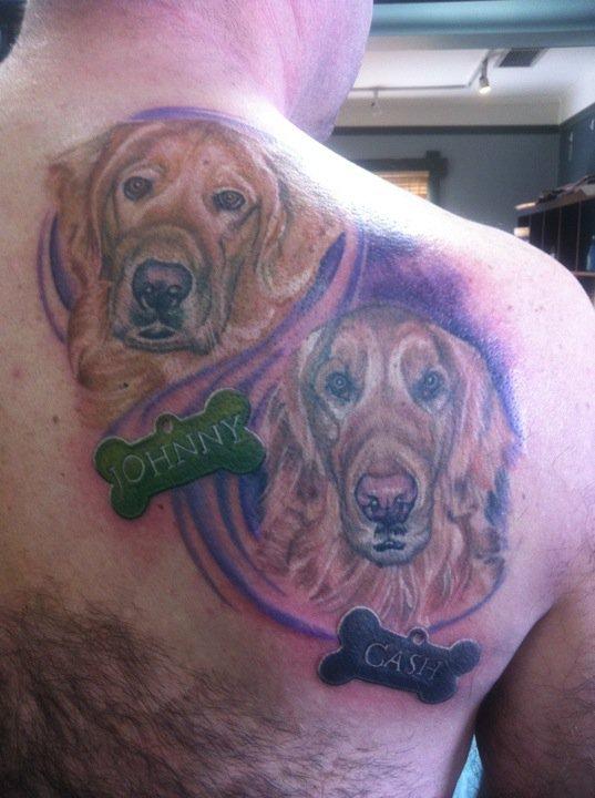 Realistic Dog Portrait Tattoo by Steve Peace: TattooNOW