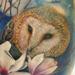Tattoos - Owl and Flowers tattoo - 89185