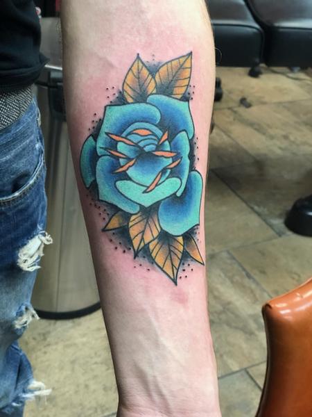 Blue Rose Tattoo