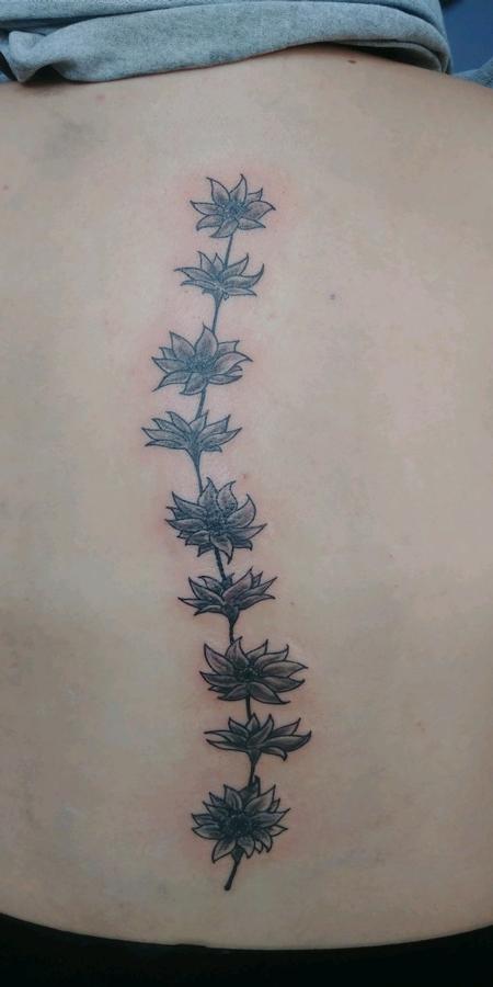 flowers on spine