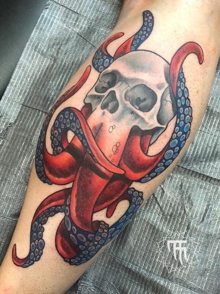 Skull-octopus Tattoo
