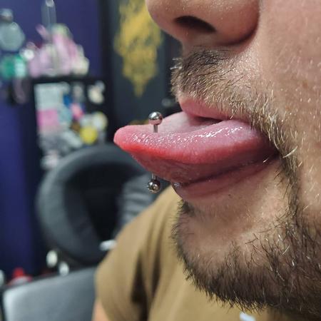 Tongue piercing