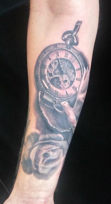 Tattoos - Pocketwatch and dove - 127800