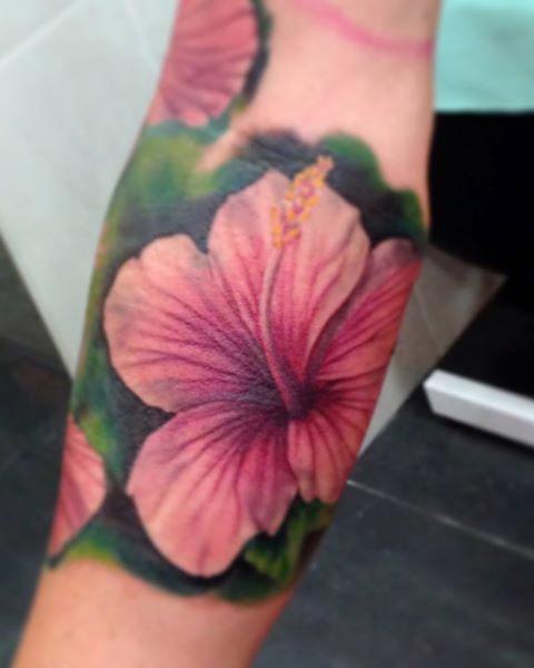Lily Flower Tattoo Hawaii Tattoo Artist Sleeve Tattoo Shoeblackplant  Idea Blue Hibiscus transparent background PNG clipart  HiClipart
