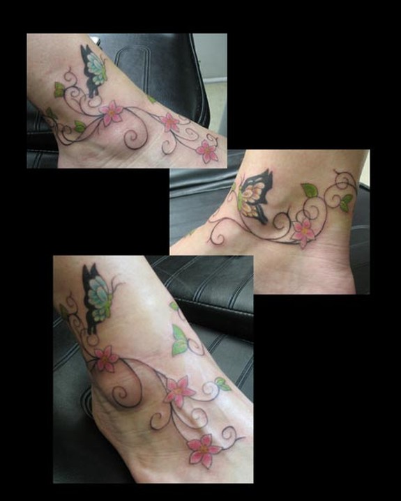 bodygirlsflowervinetattoosonside2tattoodesigno  Flickr