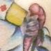 Tattoos - Pin Up Nurse Zombie Eating Guts - 53423