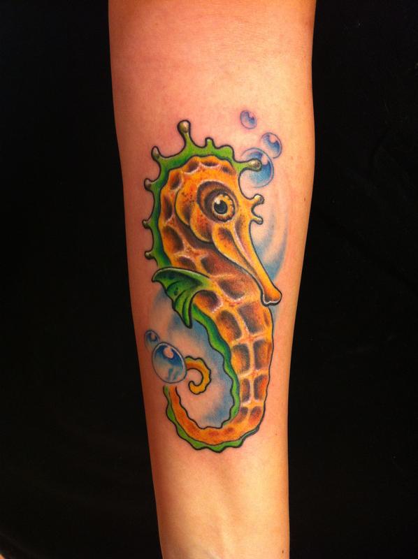 Seahorse Tattoo by Jerry Cross: TattooNOW