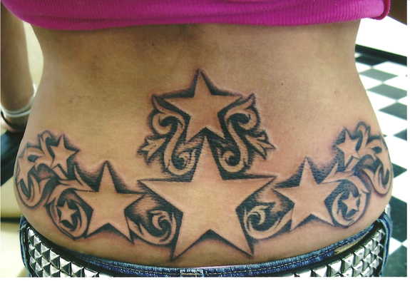 Star Tattoo On Lower Back