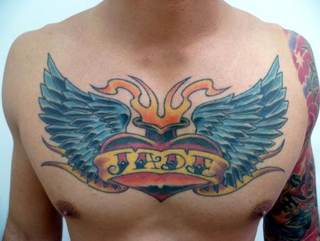 Tattoos - Heart & Wings - 61379