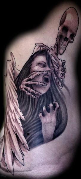 Mayhem Ink Tattoo Studio Phuket   Angel of Death  This awesome outside  forearm piece was created by Phung  for Brendan   AUSSIE OWNED  STUDIO IN THE HEART OF