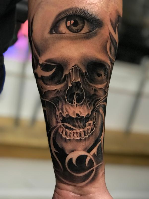 Lost City Tattoo  boof tattooer skull eye rose tattoo