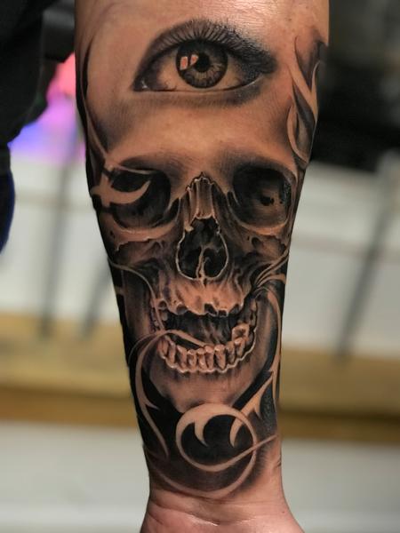Tattoos - Skull and eyeball tattoo - 131274