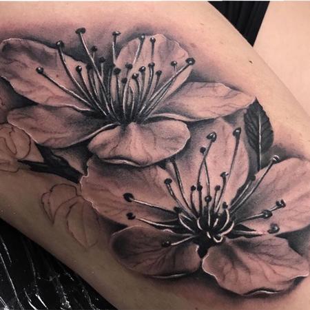 Tattoos - Cherry blossoms in progress - 130533