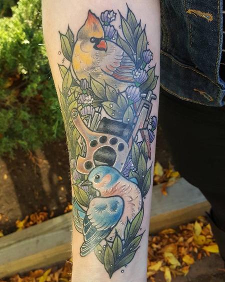 Tattoos - Birds and Tattoo Machine - 129494