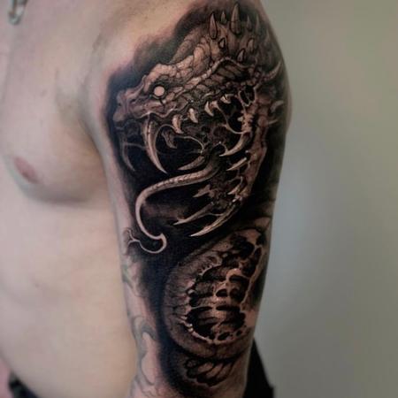 Tattoos - Dark Snake Tattoo - 141423