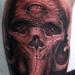 Tattoos - Black and grey monster - 93447