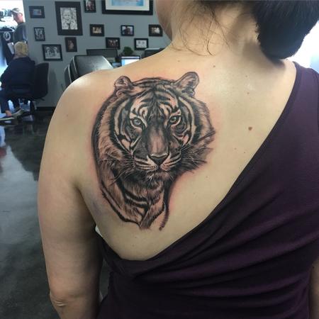 Tattoos - Black and grey tiger - 117410