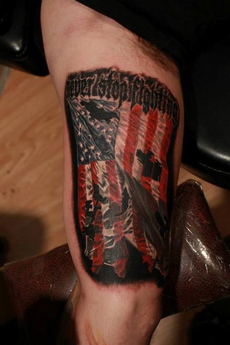 Tattoos - Tattered Flag - 82391