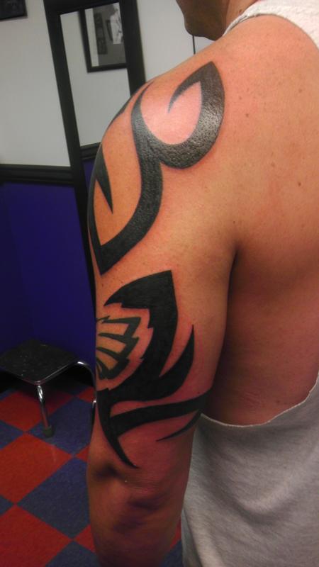 Tattoos - tribal with sports logo - 85684