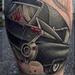 Tattoos - 1959 Hearse Cadillac color dark  blood cemetary hot rod leg tattoo - 58786