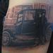 Tattoos - 1925 model T car black and grey arm tattoo  - 55911