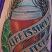 Tattoos - fill it up beer glass color arm tattoo custom - 48273