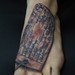 Tattoos - Toe tag black and grey foot tattoo - 51018