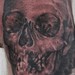 Tattoos - black and grey skull tattoo - 49811