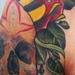 Tattoos - Muertos painted skulls and traditional ish roses and filigree color arm half-sleeve tattoo  - 54340
