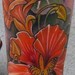 Tattoos - nasturtium-flower-custom-color-leg-tattoo - 48143