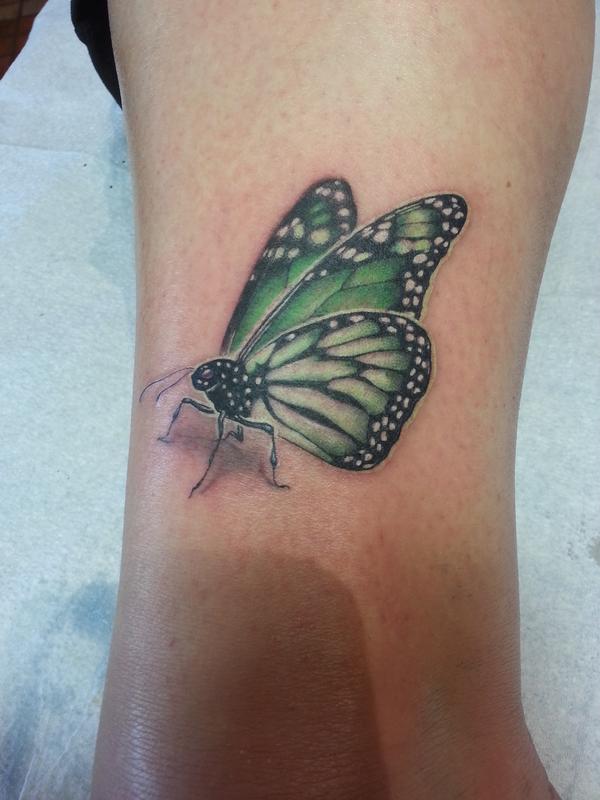 mental health awareness butterfly by Jordan Campbell: TattooNOW