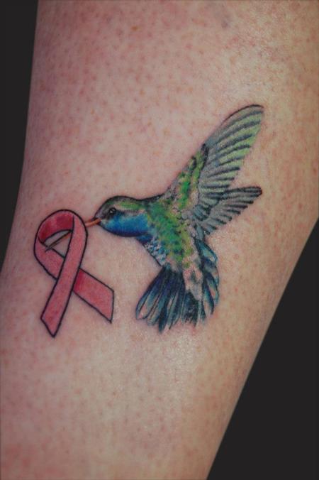 Tattoos - realistic humming bird  - 84366