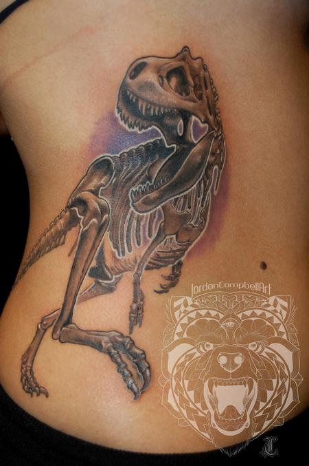 Tattoos - T-Rex on side - 115048