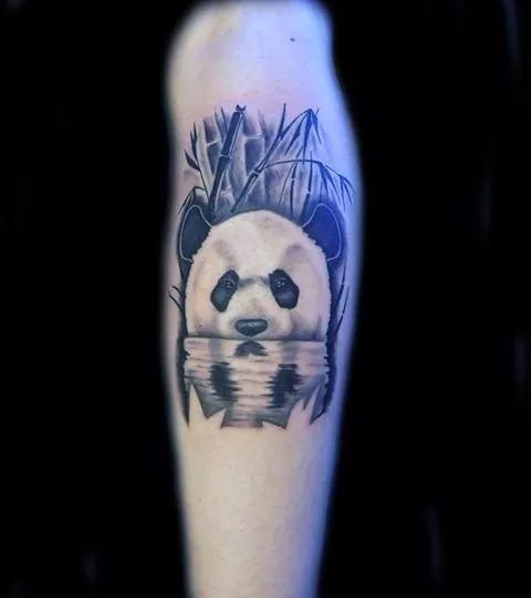 Realistic Panda In Water by Justin Hicks: TattooNOW Realistic Panda In Water by Justin Hicks: TattooNOW