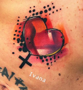 Female Gender Symbol & Heart by Ivana Tattoo Art: TattooNOW