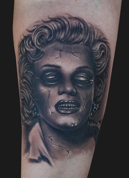 Tattoos - Marilyn Monroe zombie tattoo  - 77986