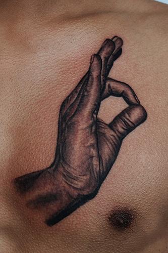 Tattoos - Hand sign tattoo - 71118