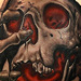 Tattoos - Skull tattoo with red glow - 84338