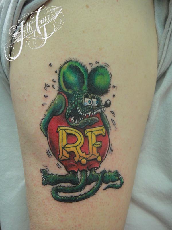 rat fink tattoo designs piston