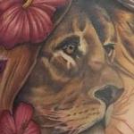Tattoos - lion with flower-y mane - 99633