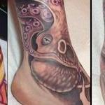 Tattoos - octopus attacking ship - 99647