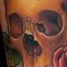 Tattoos - Skull with Roses Tattoo - 57267