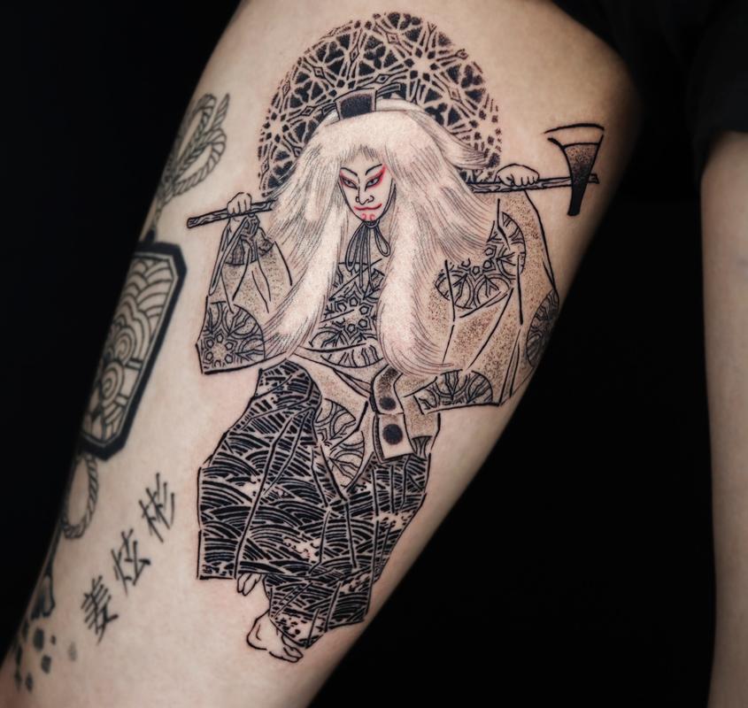 Korean Style Demon Tattoo: Bold Art with Ancient Symbolism