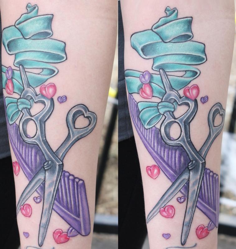Hair Cutting Scissors Tattoo by Chris Rogers: TattooNOW