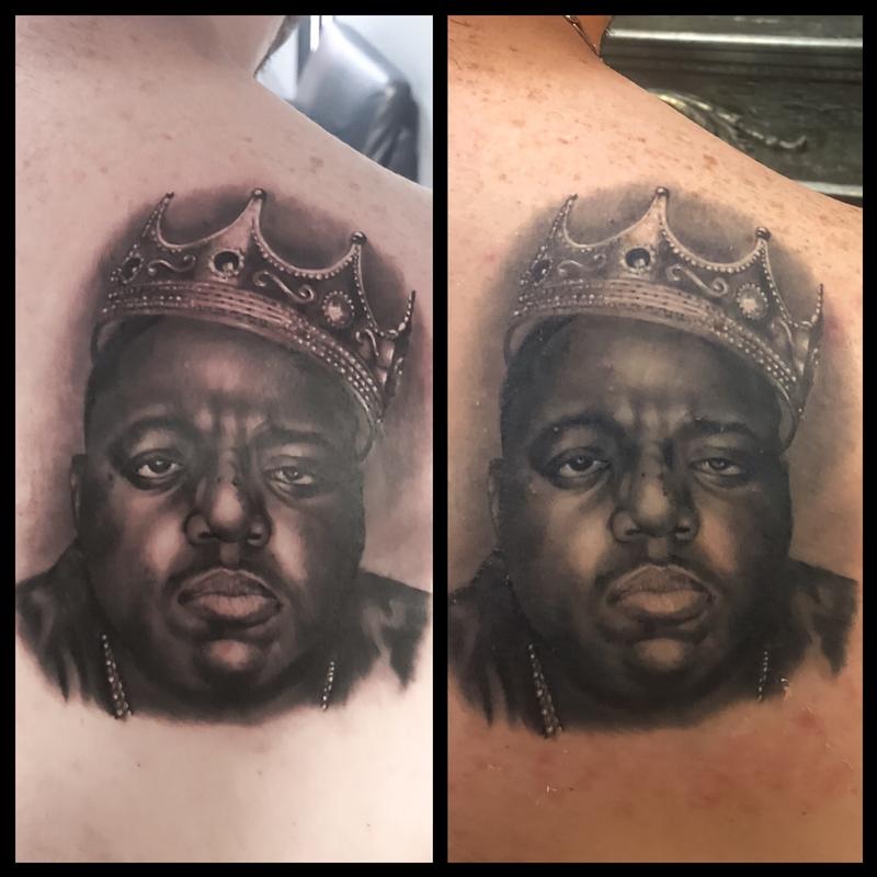 Biggie Smalls Portrait Tattoo by Lefty Colbert: TattooNOW