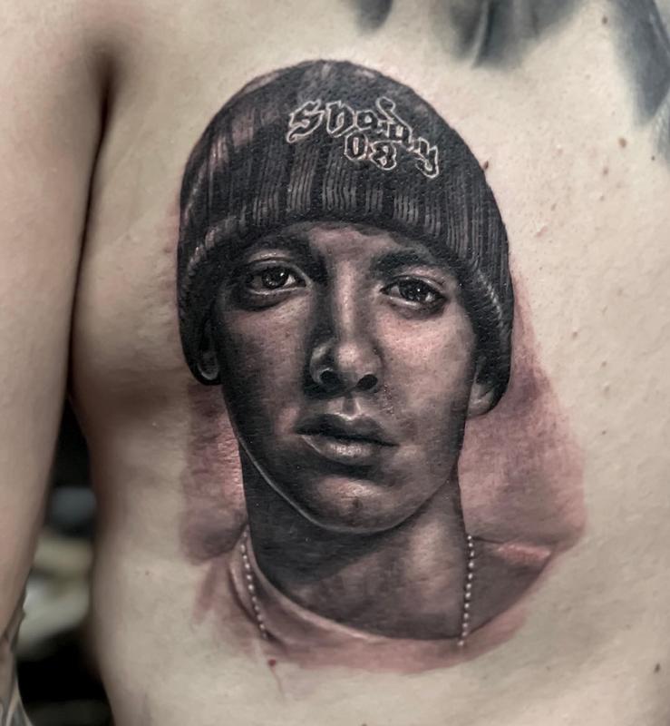 Clint Cummings Portrait Tattoo by Lefty Colbert TattooNOW