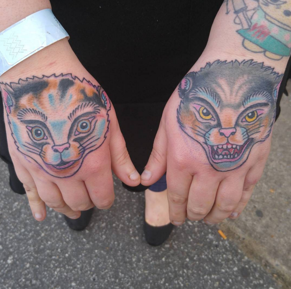 Crazy Cat Hands by Leif Hansen: TattooNOW